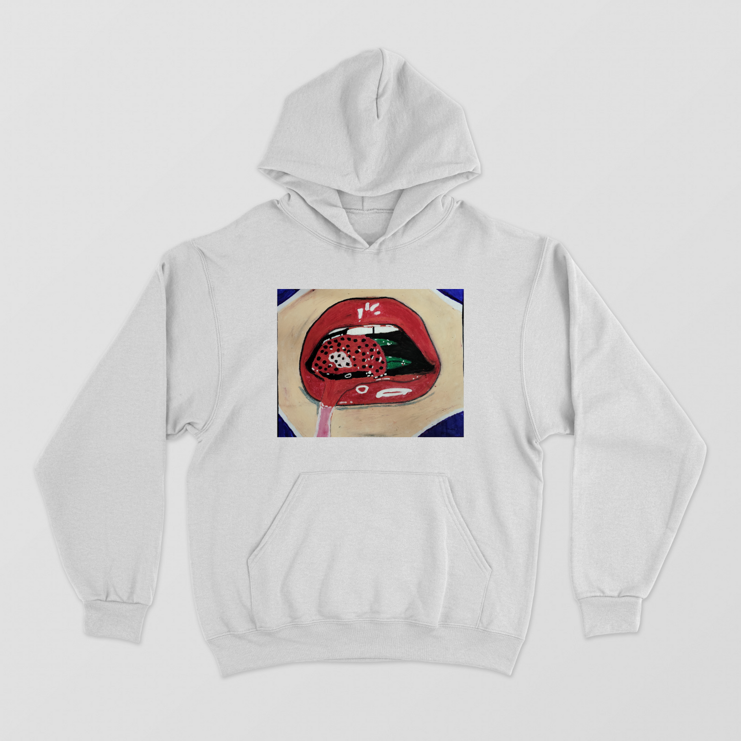 Juicy Lips Printed Unisex Hoodie by Tanisha Sinha