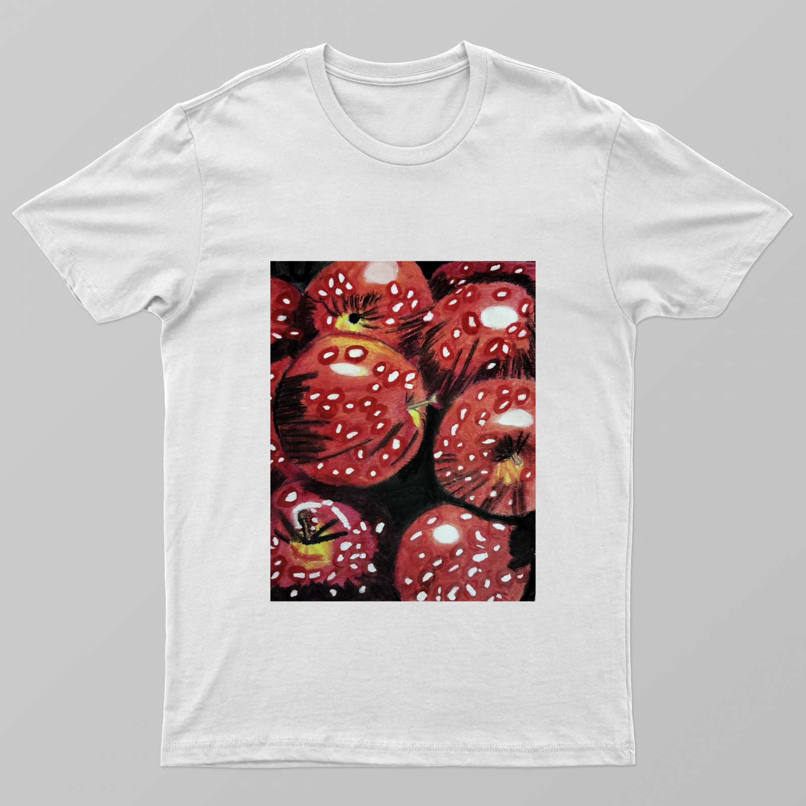 Apple Printed Unisex T-shirt by Tanisha Sinha