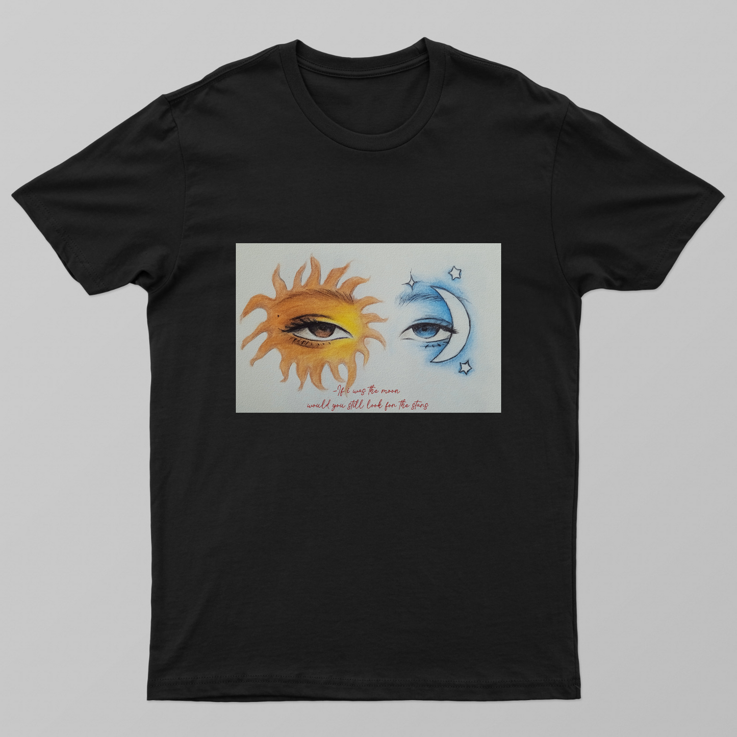 moon and sun eye art Unisex T-shirt by Diksha Malik