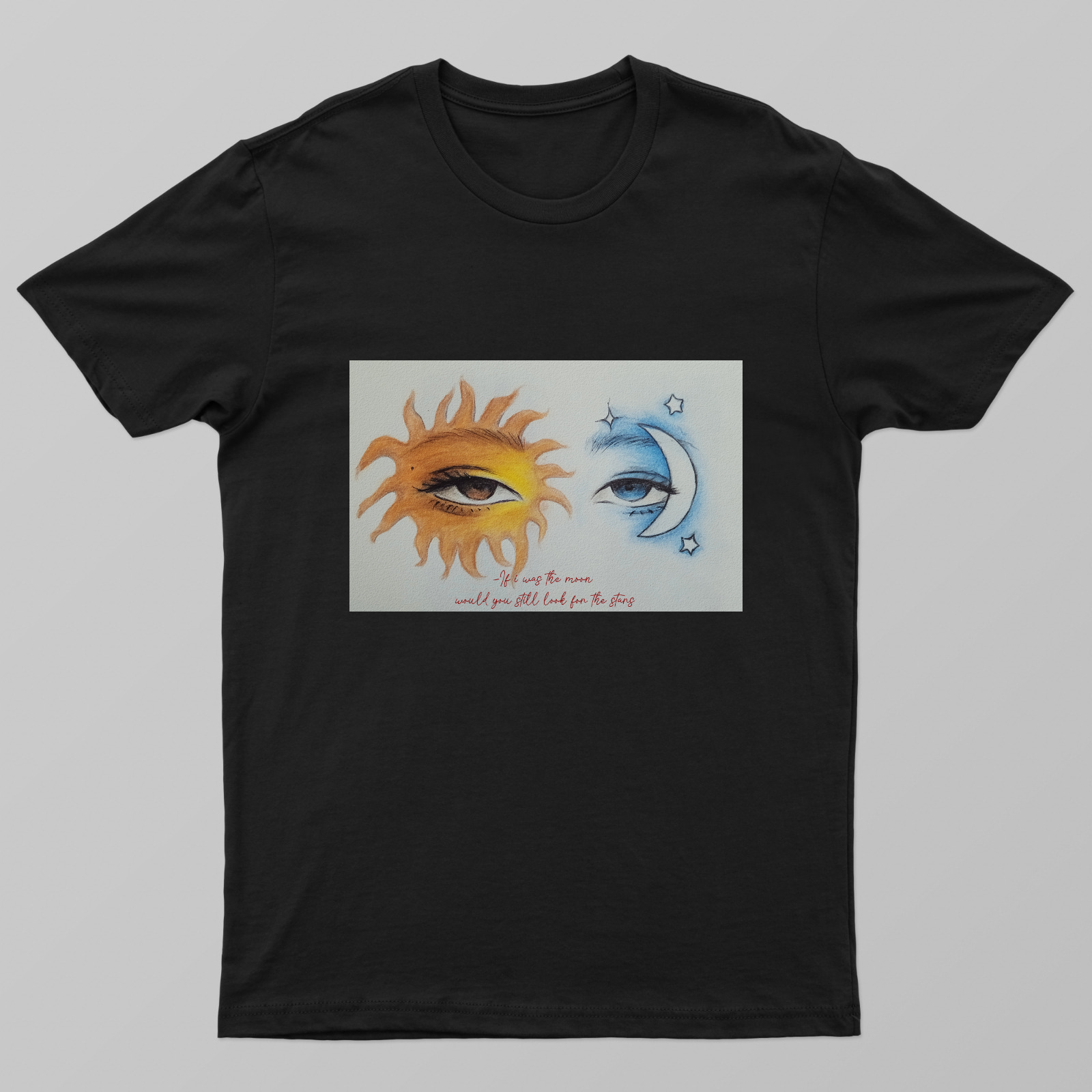 moon and sun eye art Unisex T-shirt by Diksha Malik