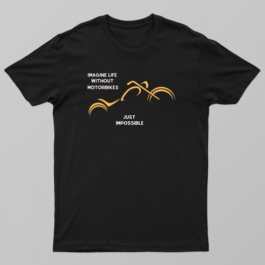 Life without Motorbikes Unisex T-shirt by vidya patki