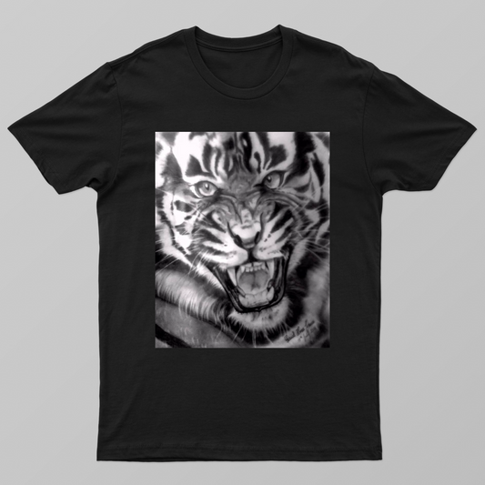 The tiger Unisex T-shirt by David Z.Fanai