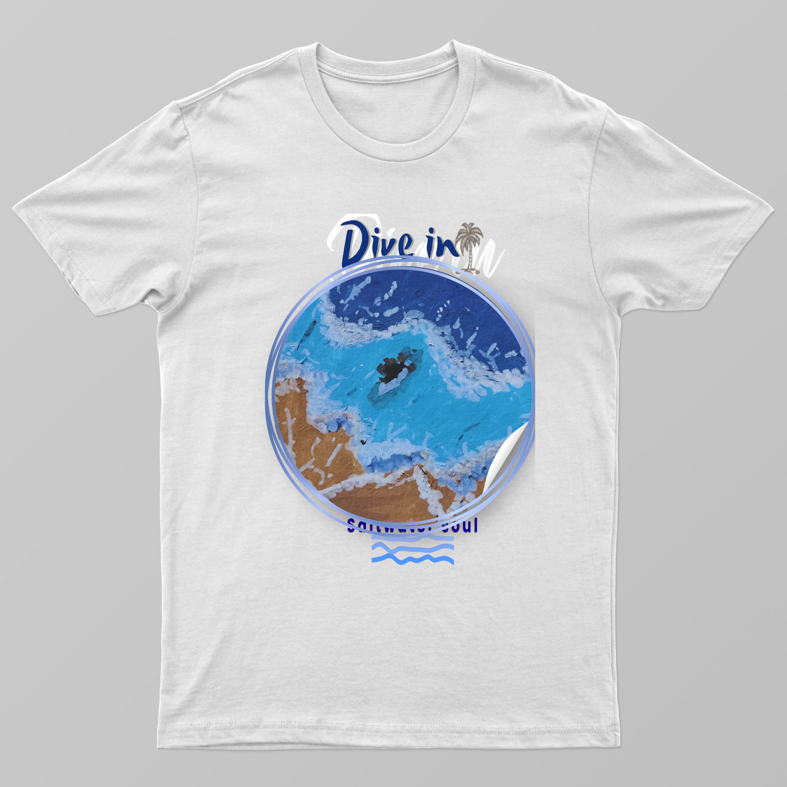 Beach tshirt Unisex T-shirt by Dinesha