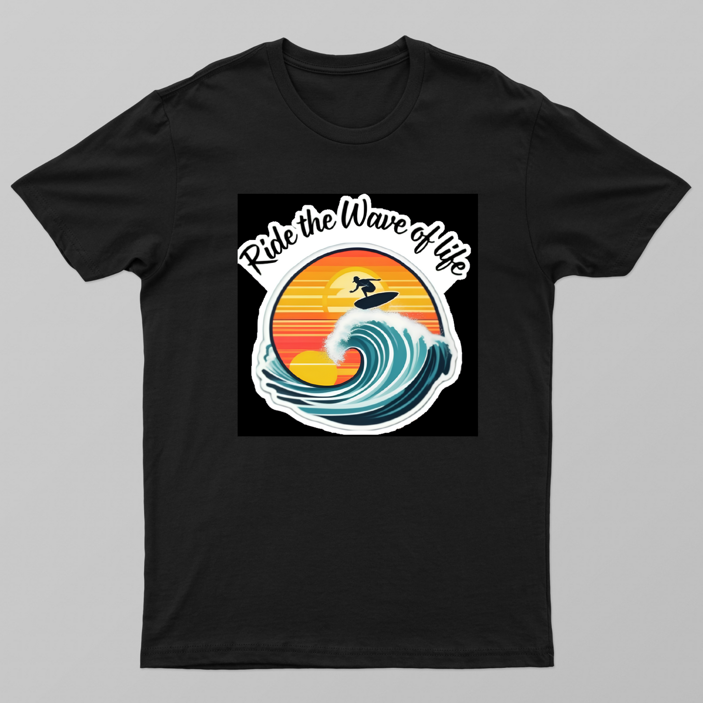 Ride the wave of life Unisex T-shirt by vidya patki