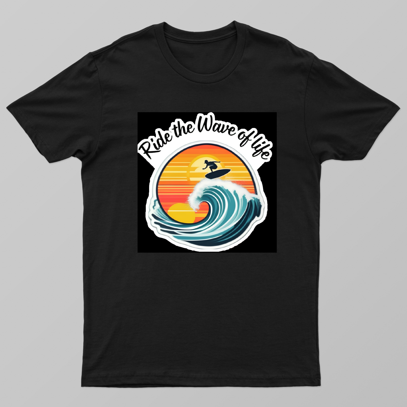 Ride the wave of life Unisex T-shirt by vidya patki