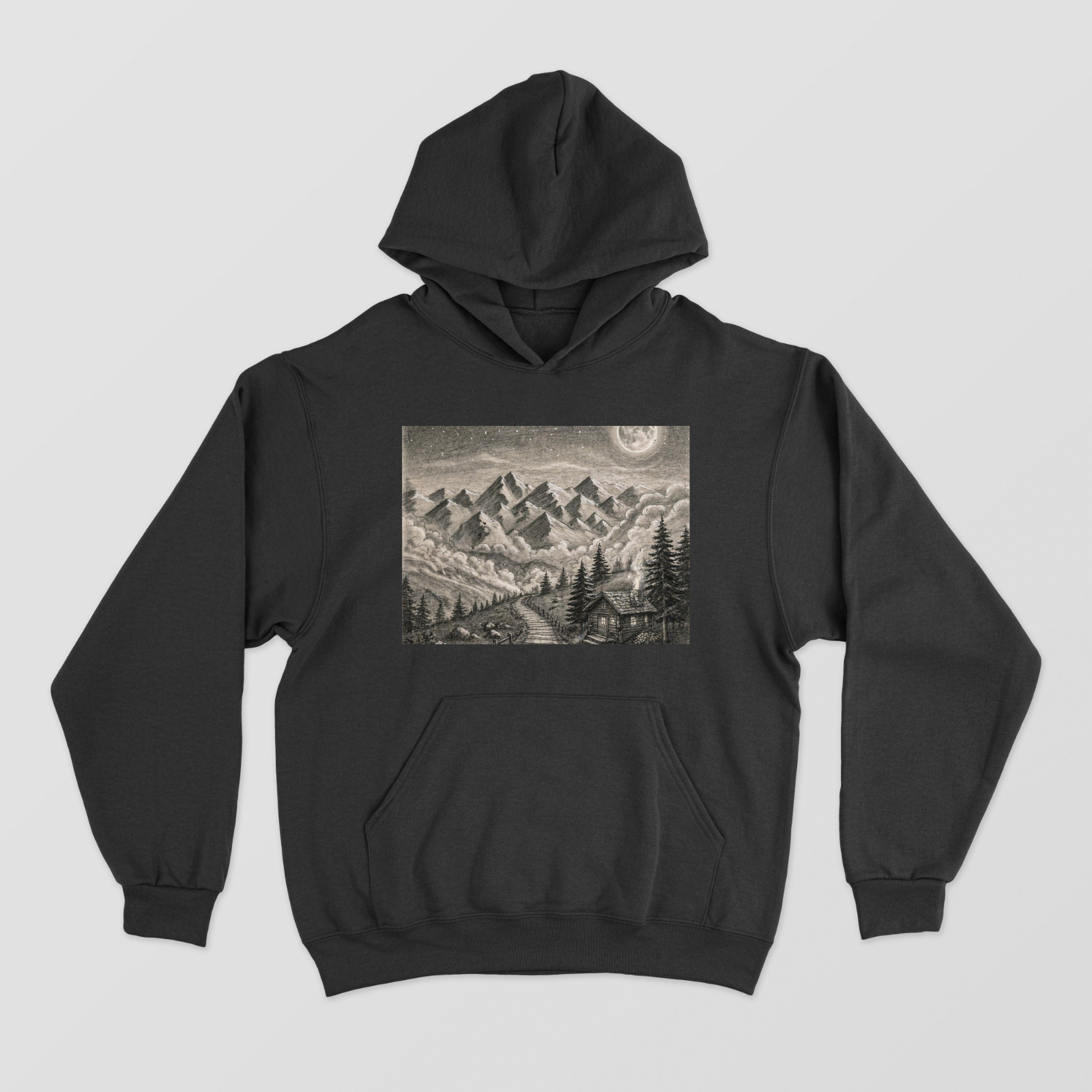 Pencil sketch Unisex Hoodie by Duatpuia Vuangtu