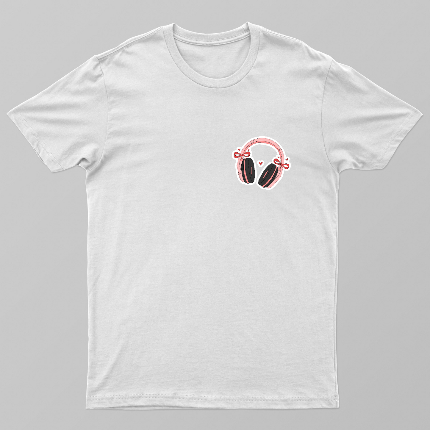 Minimal Headphones Music Design Unisex T-shirt by Siya Singh