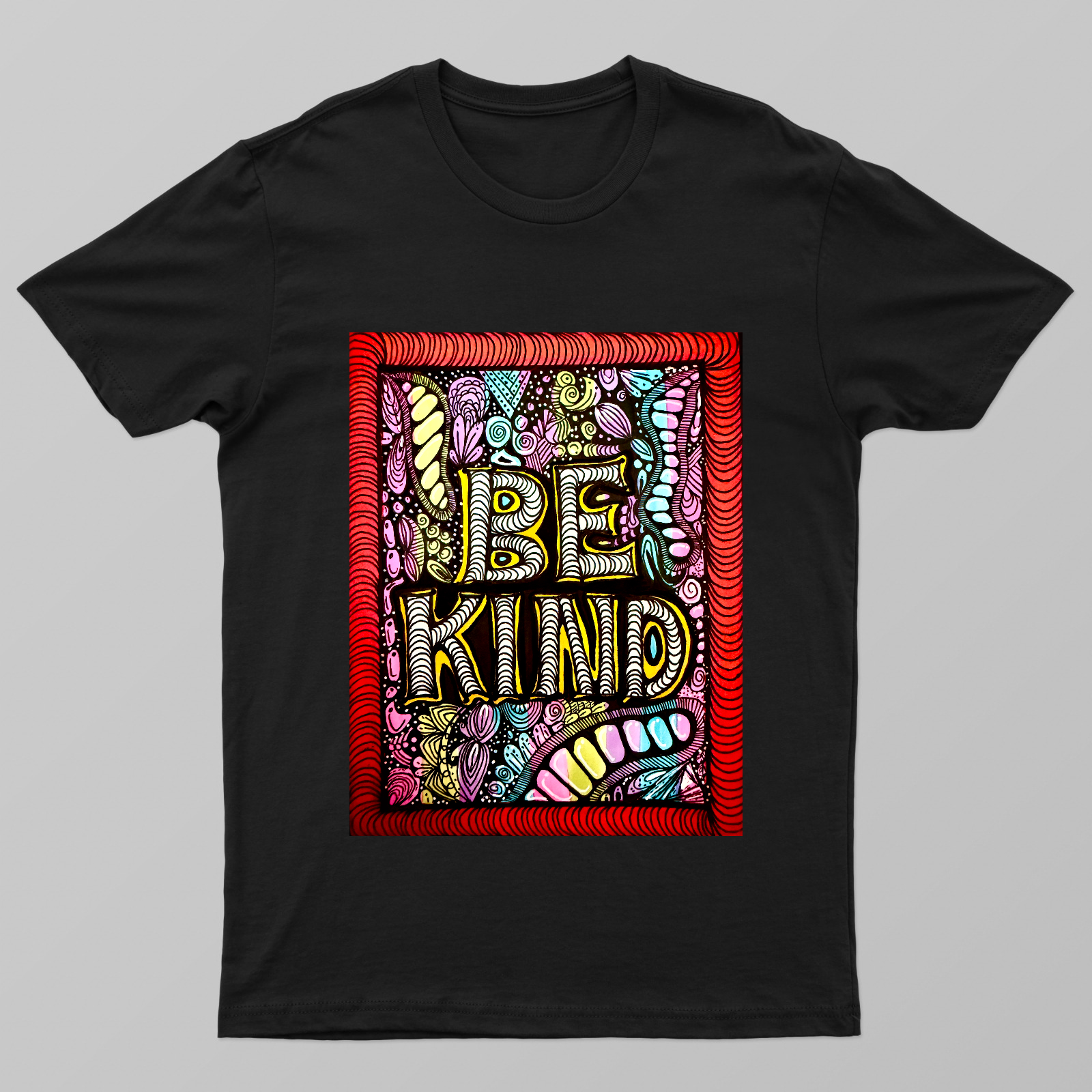 Be Kind Doodle Unisex T-shirt by Tanya Singh