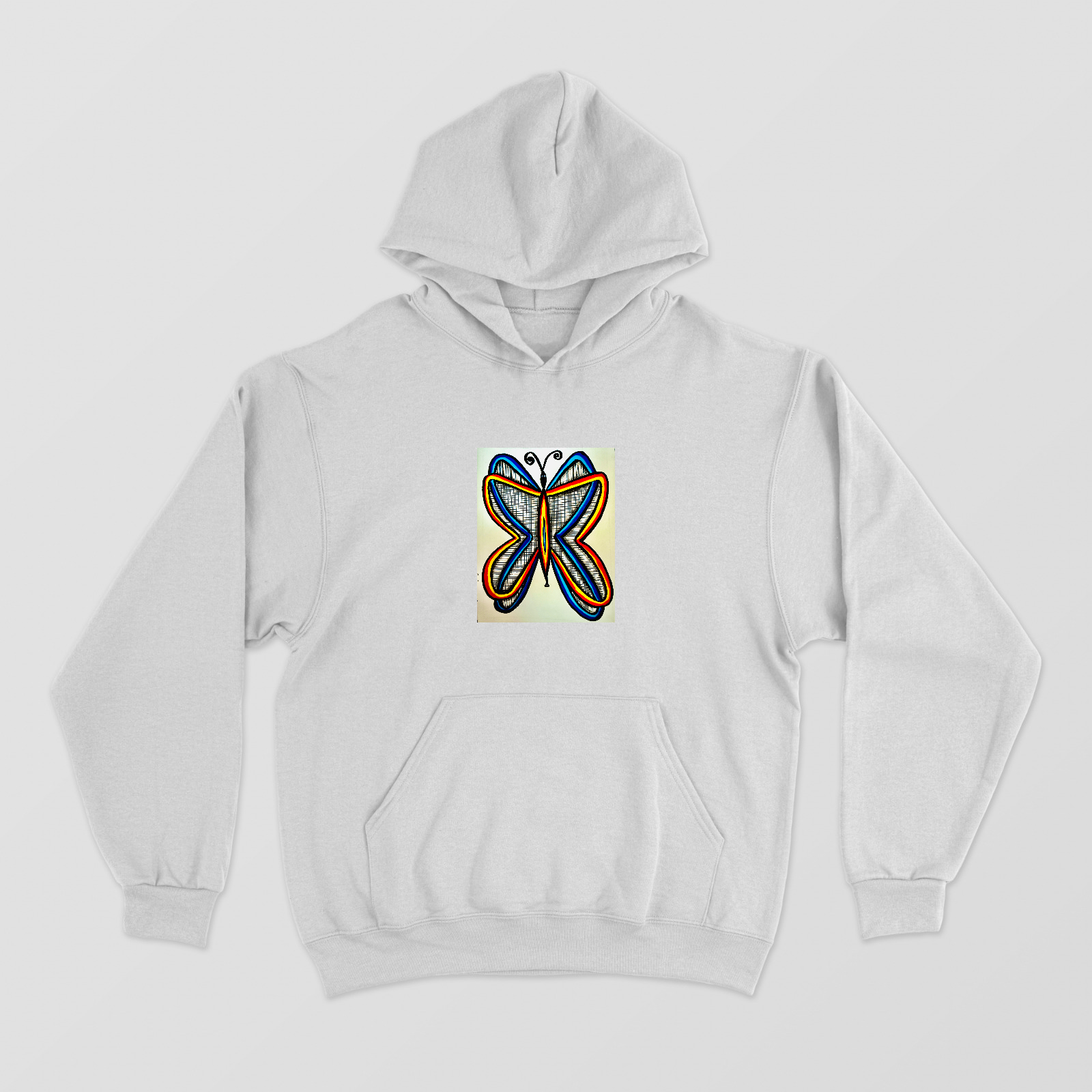 Butterfly Doodle Unisex Hoodie by Tanya Singh