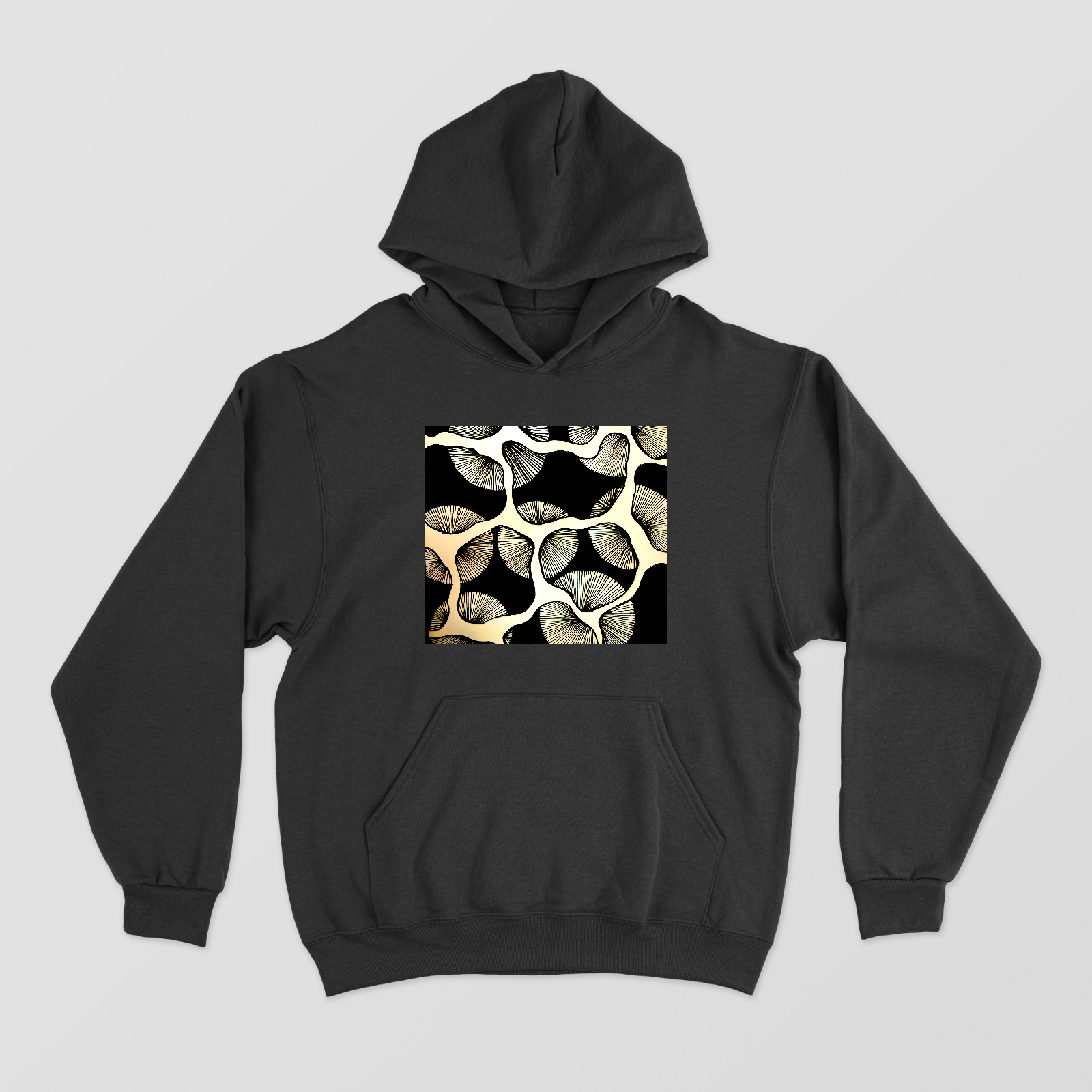 Mushroom Doodle Unisex Hoodie by Tanya Singh