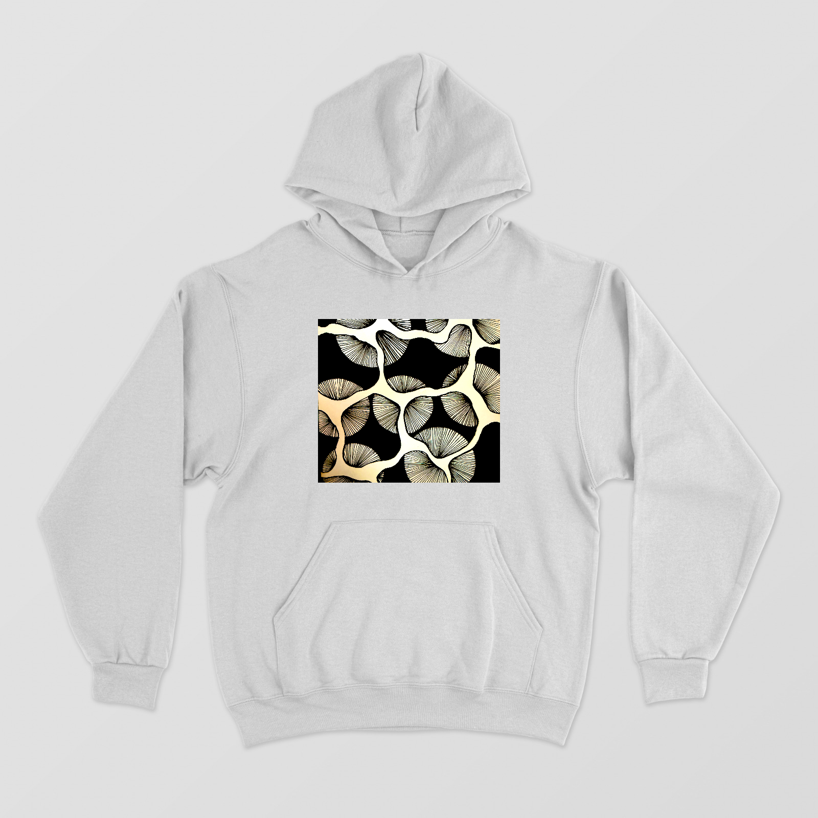 Mushroom Doodle Unisex Hoodie by Tanya Singh