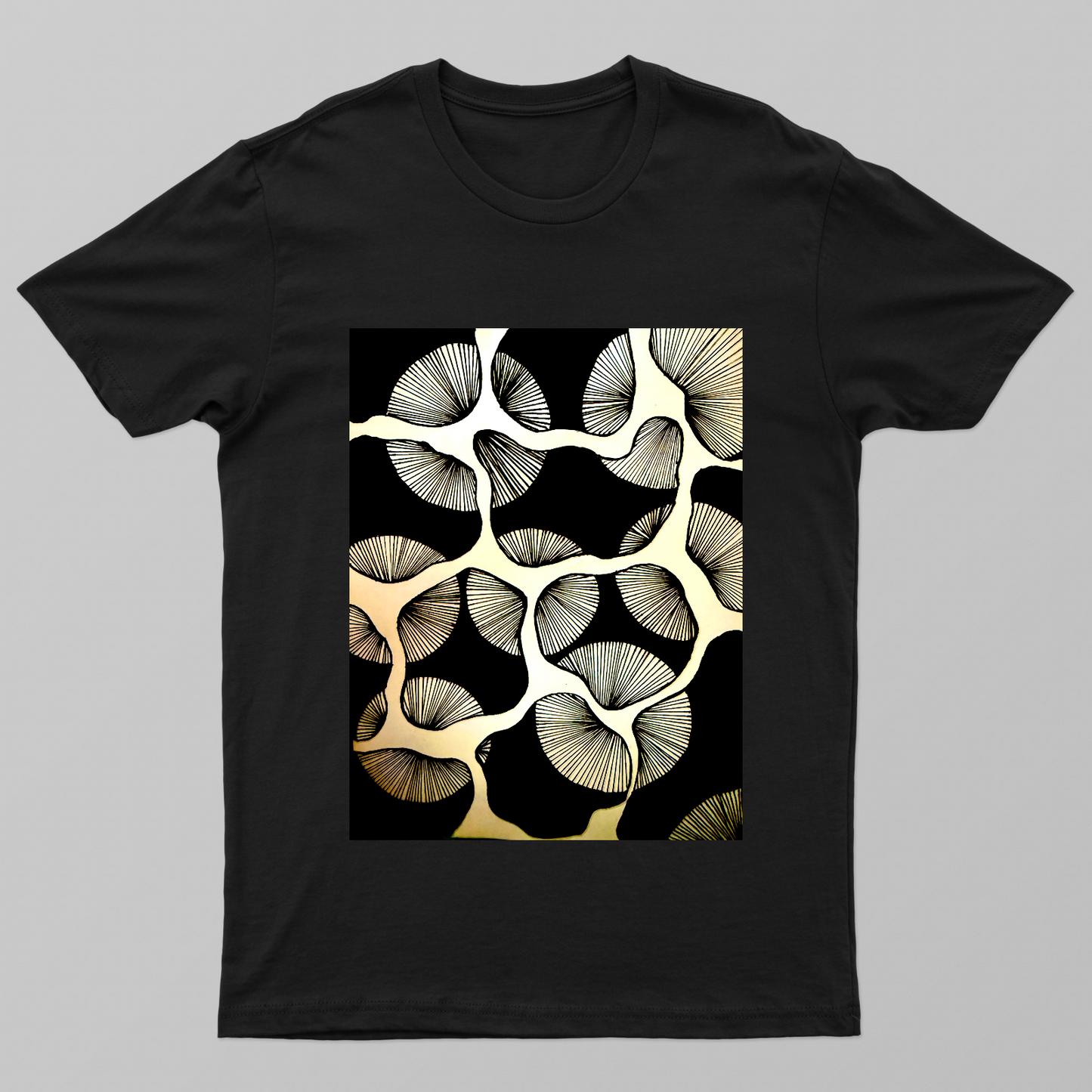 Mushroom Doodle Unisex T-shirt by Tanya Singh