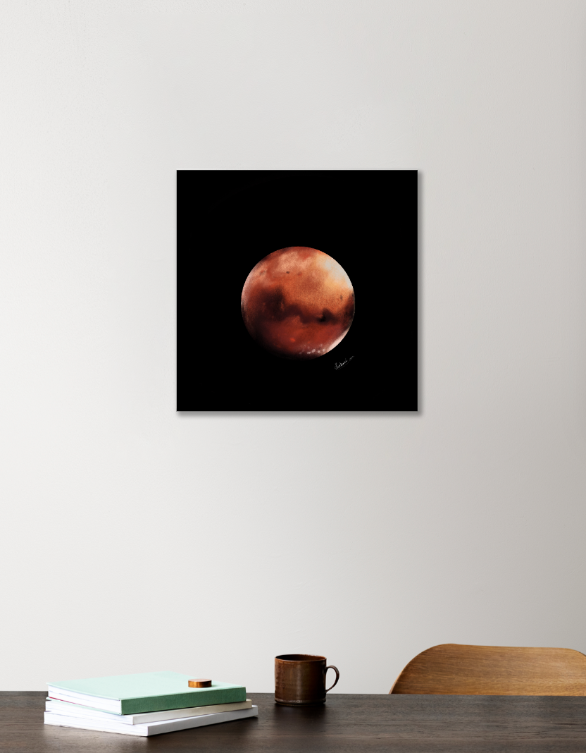 Mars 12"x12" Acrylic Square Poster by Sarbani Chatterjee