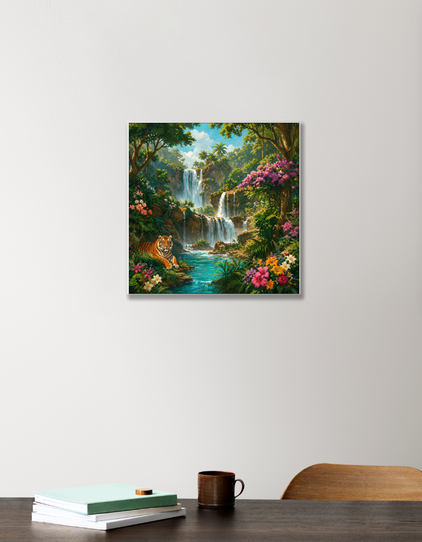 BLOOMCASCADE 12"x12" Acrylic Square Poster by Dr Cheetu Singh