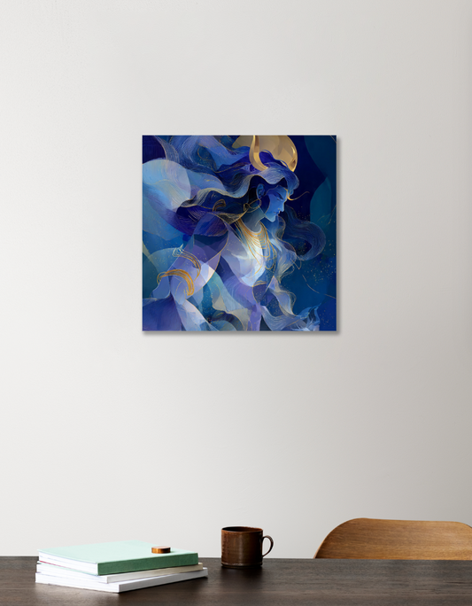 Shiva Abstract 12"x12" Acrylic Square Poster by Rabindu Das