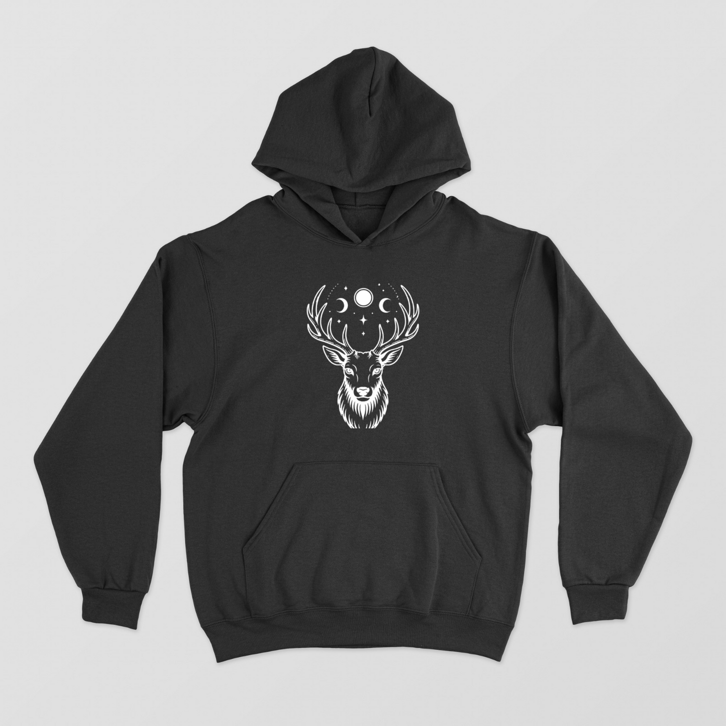 Moon Stag Unisex Hoodie by Mahibrata Das