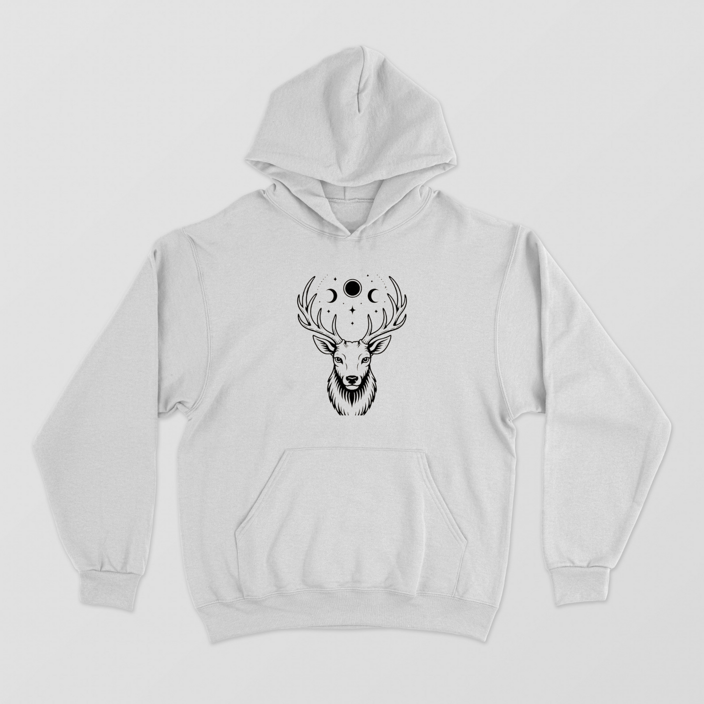 Moon Stag Unisex Hoodie by Mahibrata Das