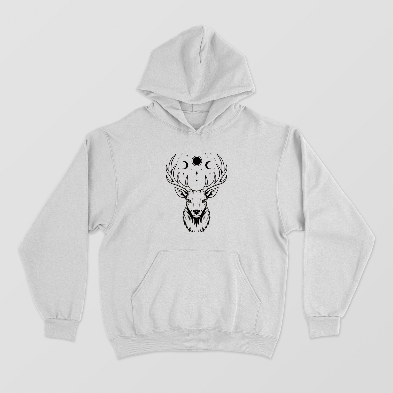 Moon Stag Unisex Hoodie by Mahibrata Das