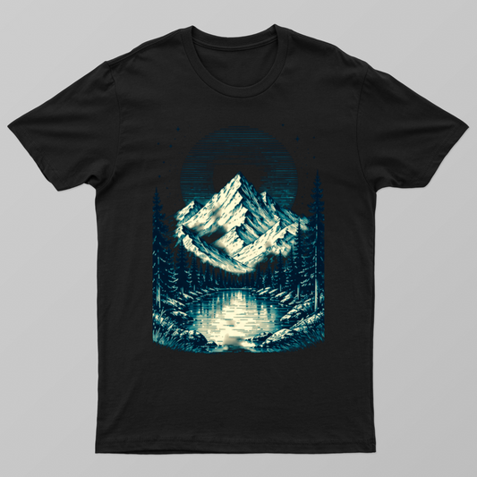 Midnight Glacier Unisex T-shirt by Mahibrata Das