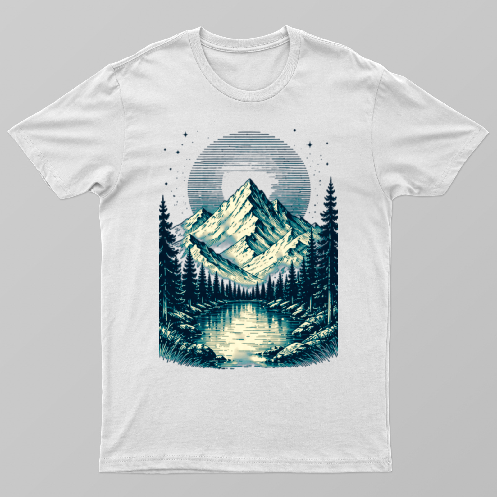 Midnight Glacier Unisex T-shirt by Mahibrata Das