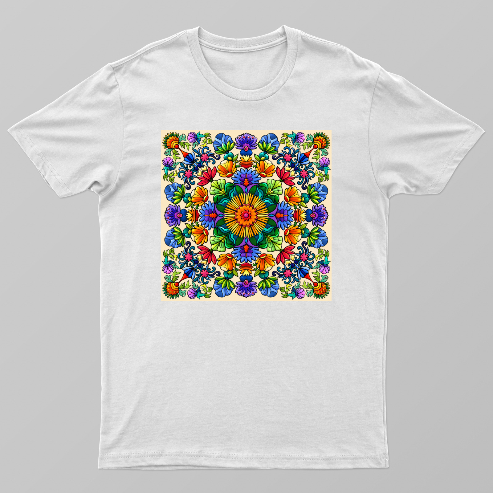 FLORAL MANDALA ART Unisex T-shirt by Dr Cheetu Singh