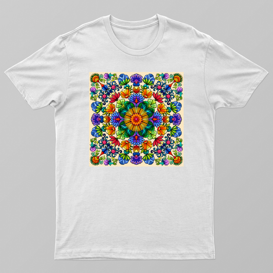 FLORAL MANDALA ART Unisex T-shirt by Dr Cheetu Singh