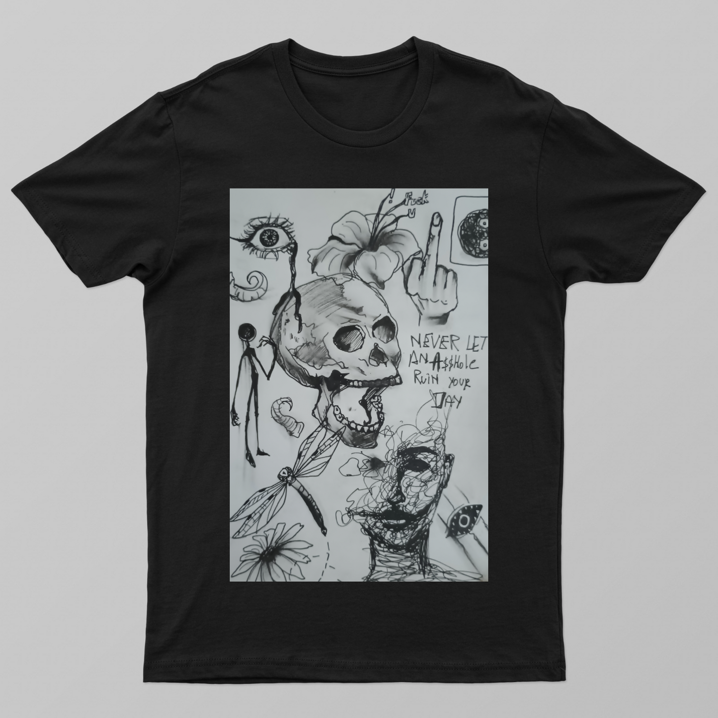black and white Unisex T-shirt by Ashmit 