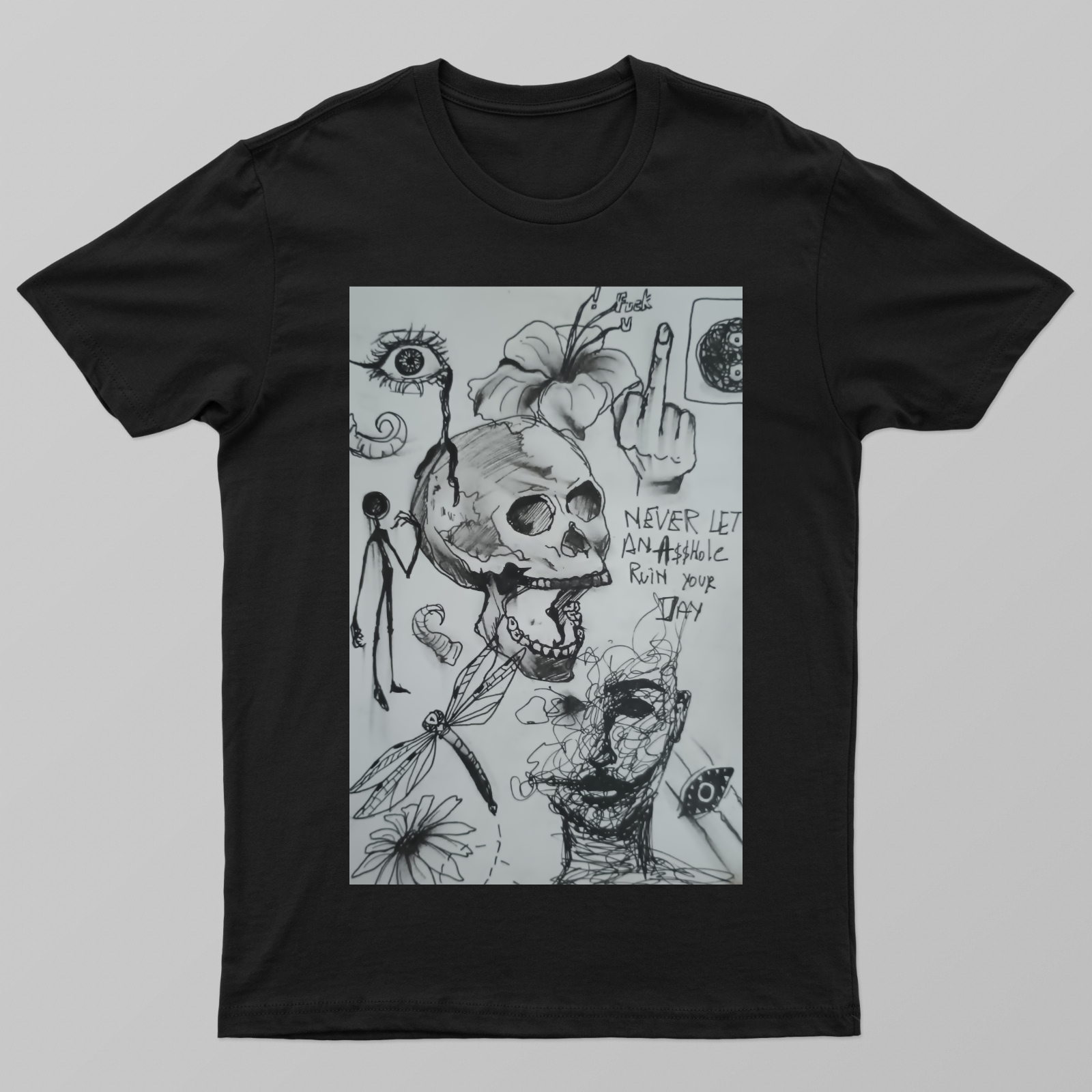 black and white Unisex T-shirt by Ashmit 