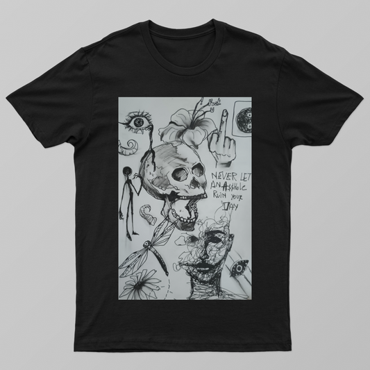 black and white Unisex T-shirt by Ashmit 