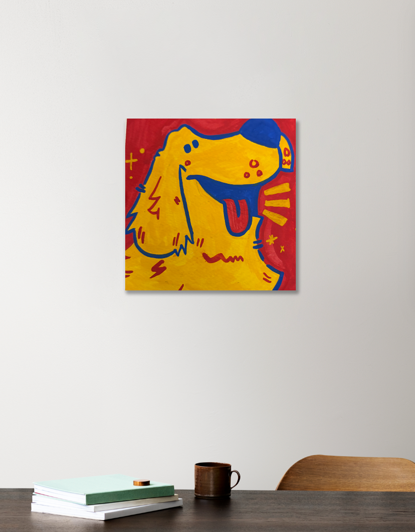 Dog minimal 12"x12" Acrylic Square Poster by @simplyy__ri
