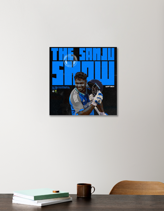 Sanju samson 12"x12" Acrylic Square Poster by @solo7._.art