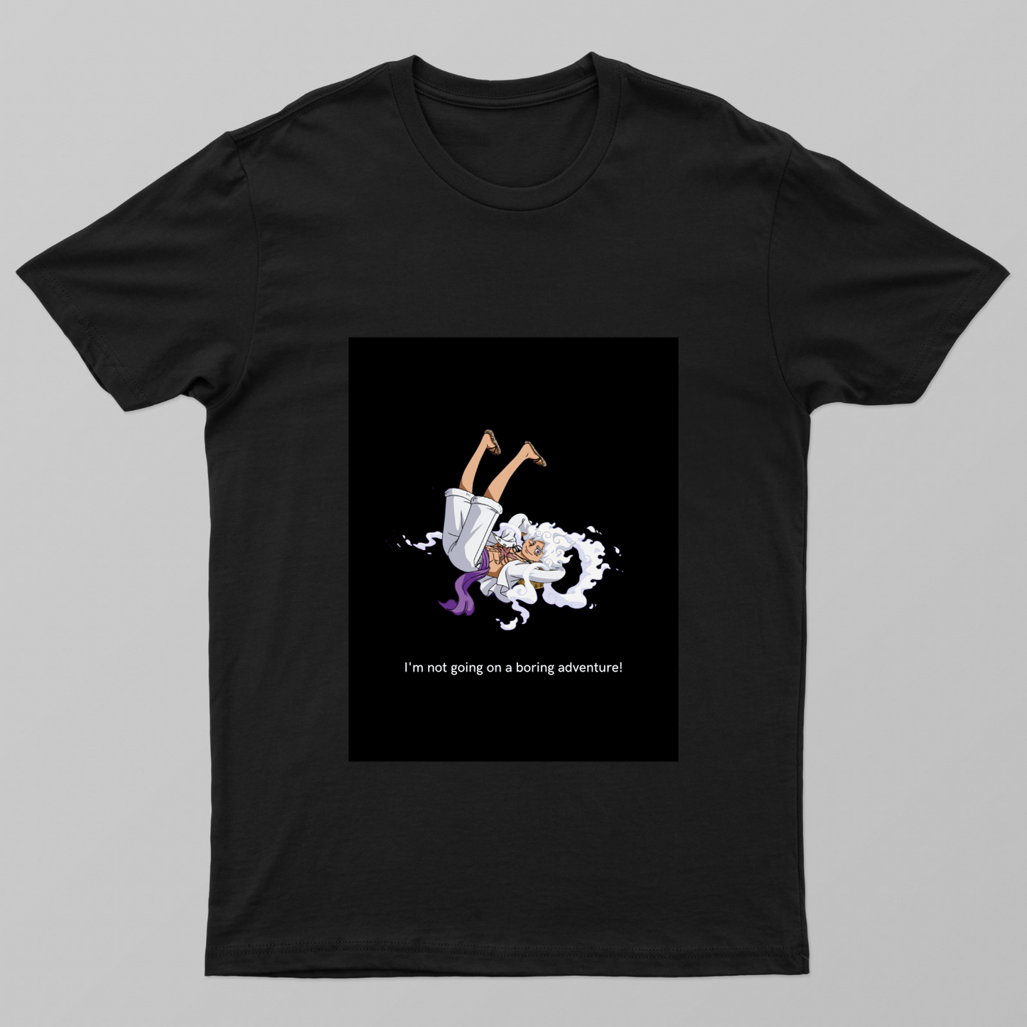 Gear5luffy on black t-shirt Unisex T-shirt by Parth Suhas Jog