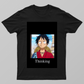 Monkey D Luffy on black t-shirt Unisex T-shirt by Parth Suhas Jog