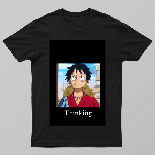 Monkey D Luffy on black t-shirt Unisex T-shirt by Parth Suhas Jog