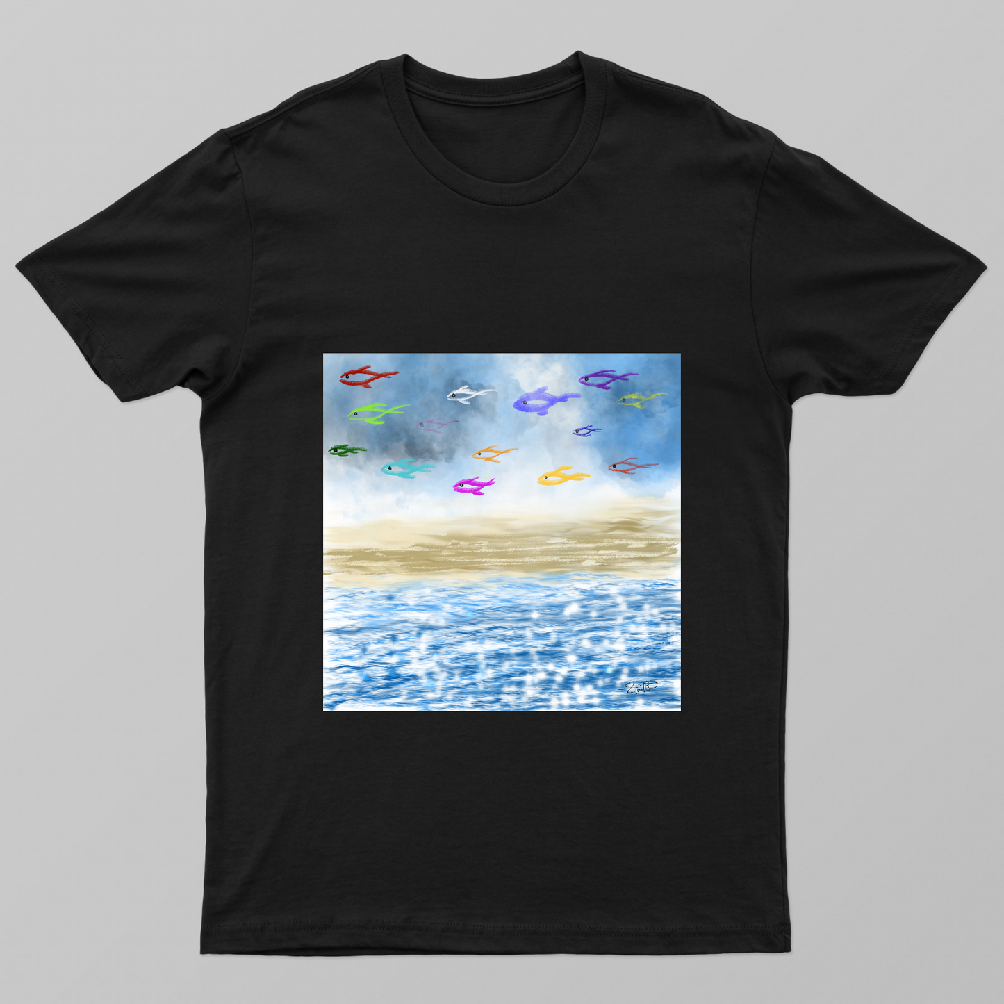 If fishes can fly, stars flow Unisex T-shirt by @coloursofswe