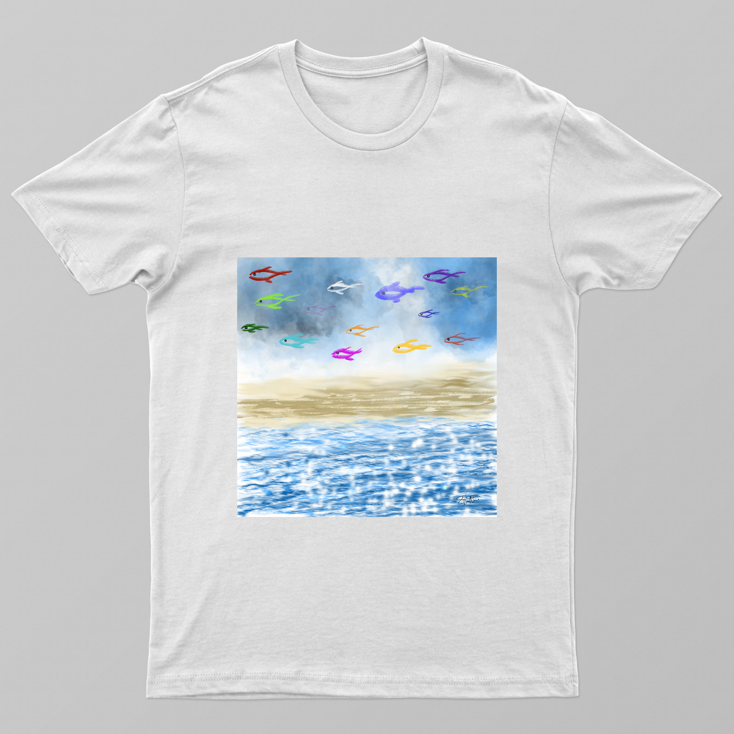If fishes can fly, stars flow Unisex T-shirt by @coloursofswe