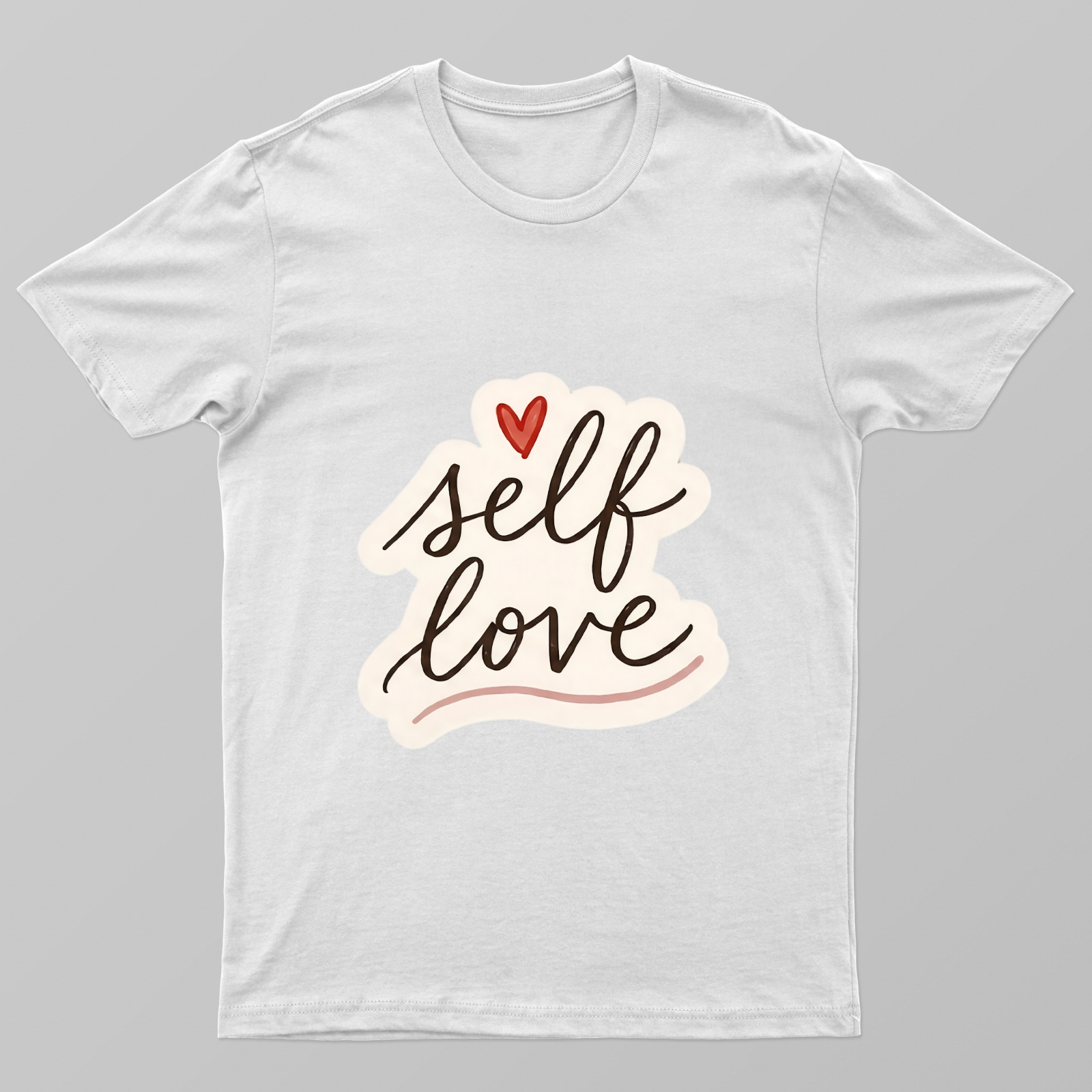 Minimal Self Love Design Unisex T-shirt by ScarletMosaic