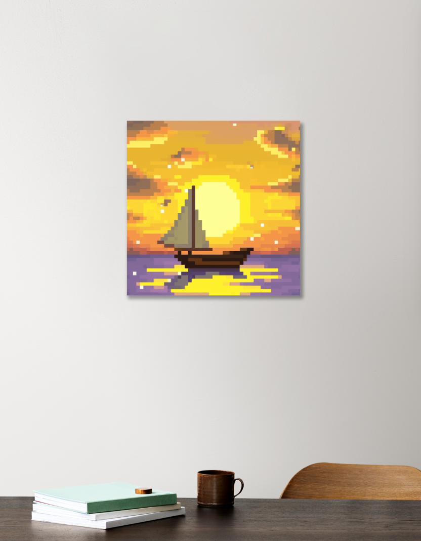 Pixal art 12"x12" Acrylic Square Poster by @union.sr