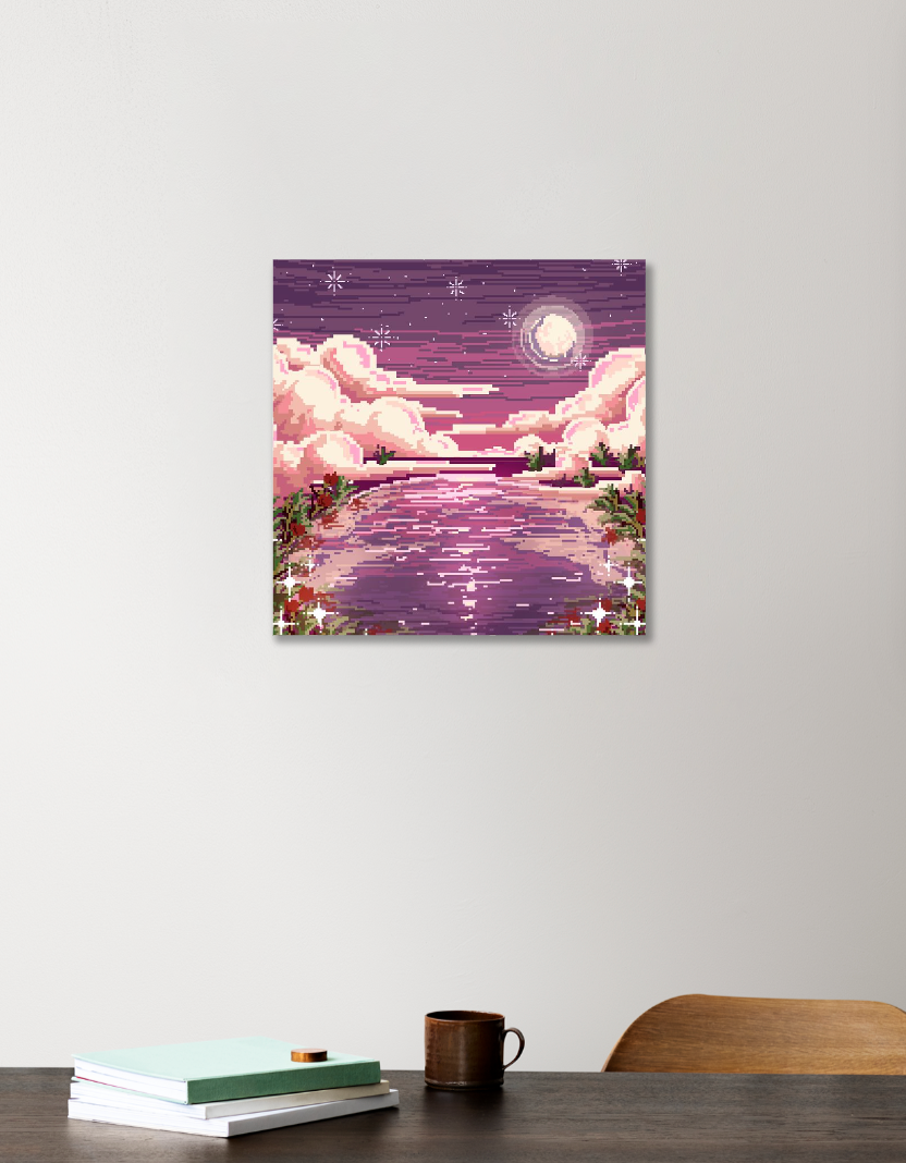 Pixel art 12"x12" Acrylic Square Poster by @union.sr