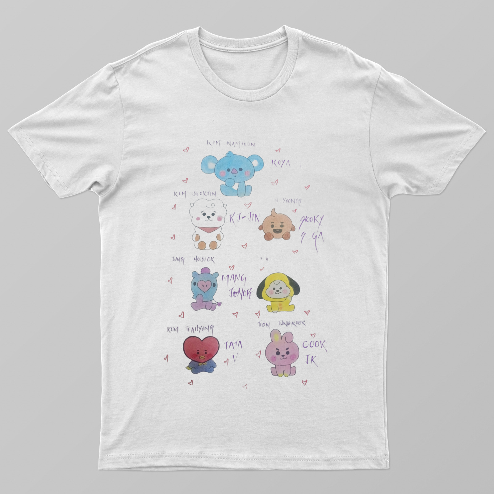 BTS doodle Unisex T-shirt by @ms.kp_arttzz
