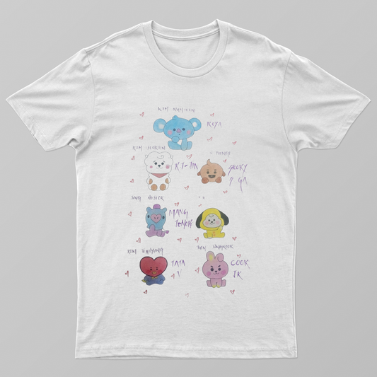 BTS doodle Unisex T-shirt by @ms.kp_arttzz