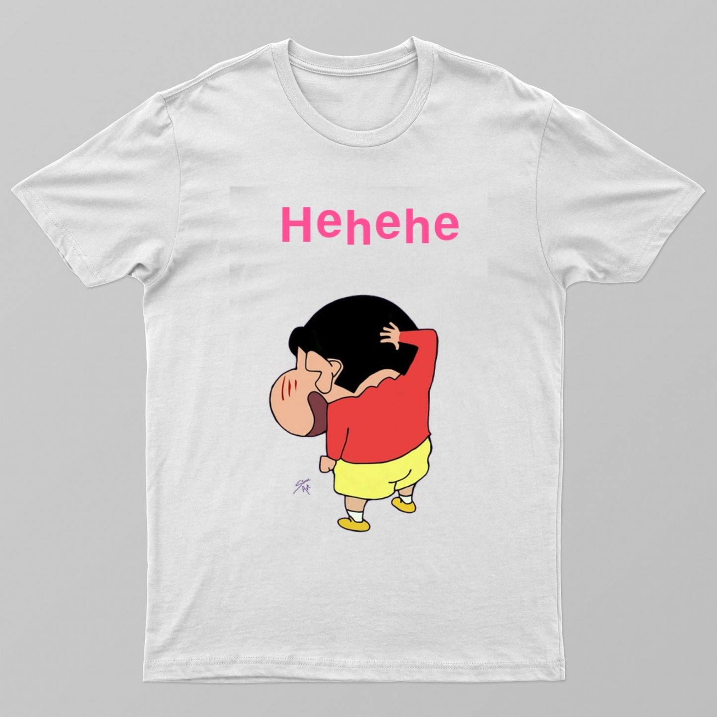 White shinchan t shirt Unisex T-shirt by @shelja_madaan__