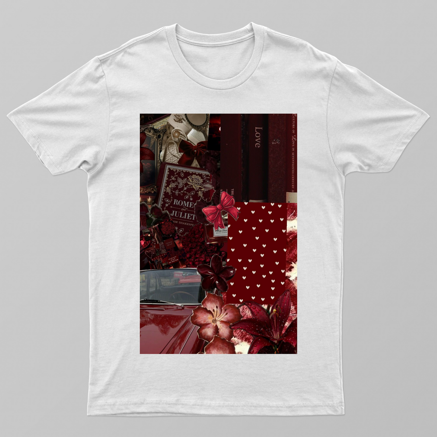 Red beautiful designs on a white tshirt Unisex T-shirt by @pranavi_wnx