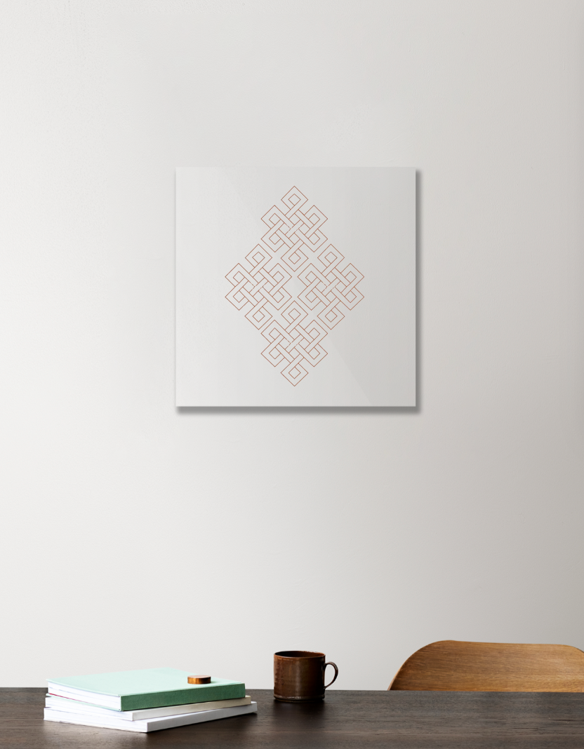Minimal presence 12"x12" Acrylic Square Poster by Karnika Santhakumar