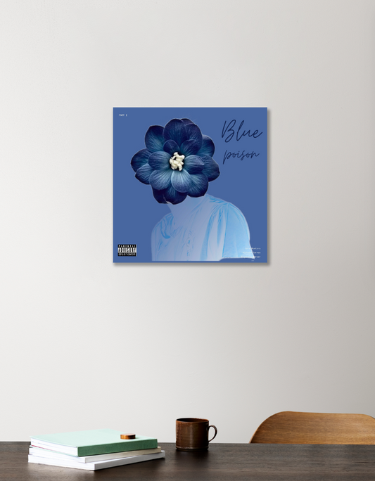 Blue poison 12"x12" Acrylic Square Poster by @ekam.preeet.kaur