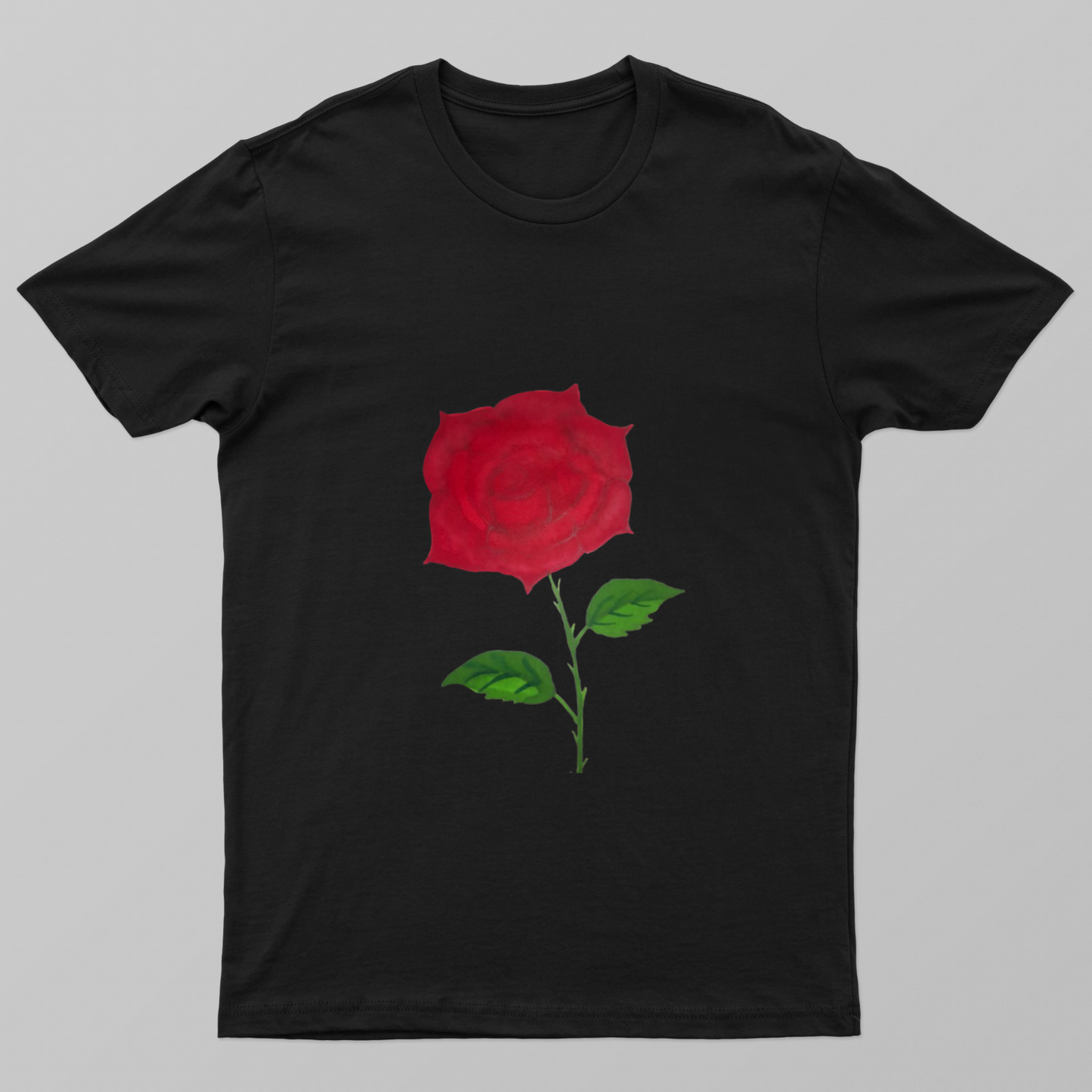 Red Rose Unisex T-shirt by Saptaparna Mitra 