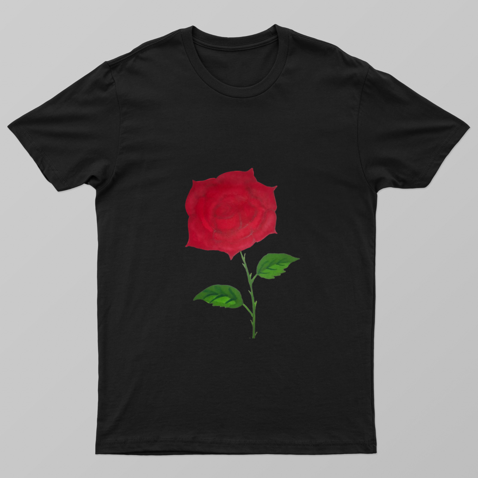 Red Rose Unisex T-shirt by Saptaparna Mitra 
