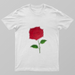 Red Rose Unisex T-shirt by Saptaparna Mitra 