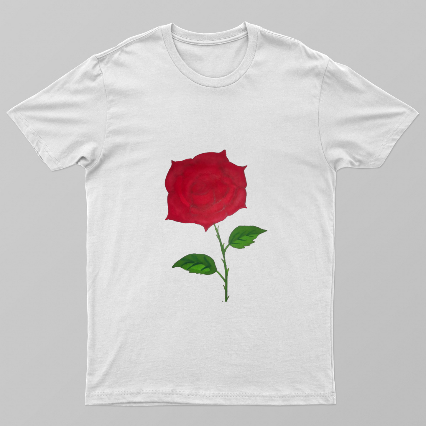 Red Rose Unisex T-shirt by Saptaparna Mitra 