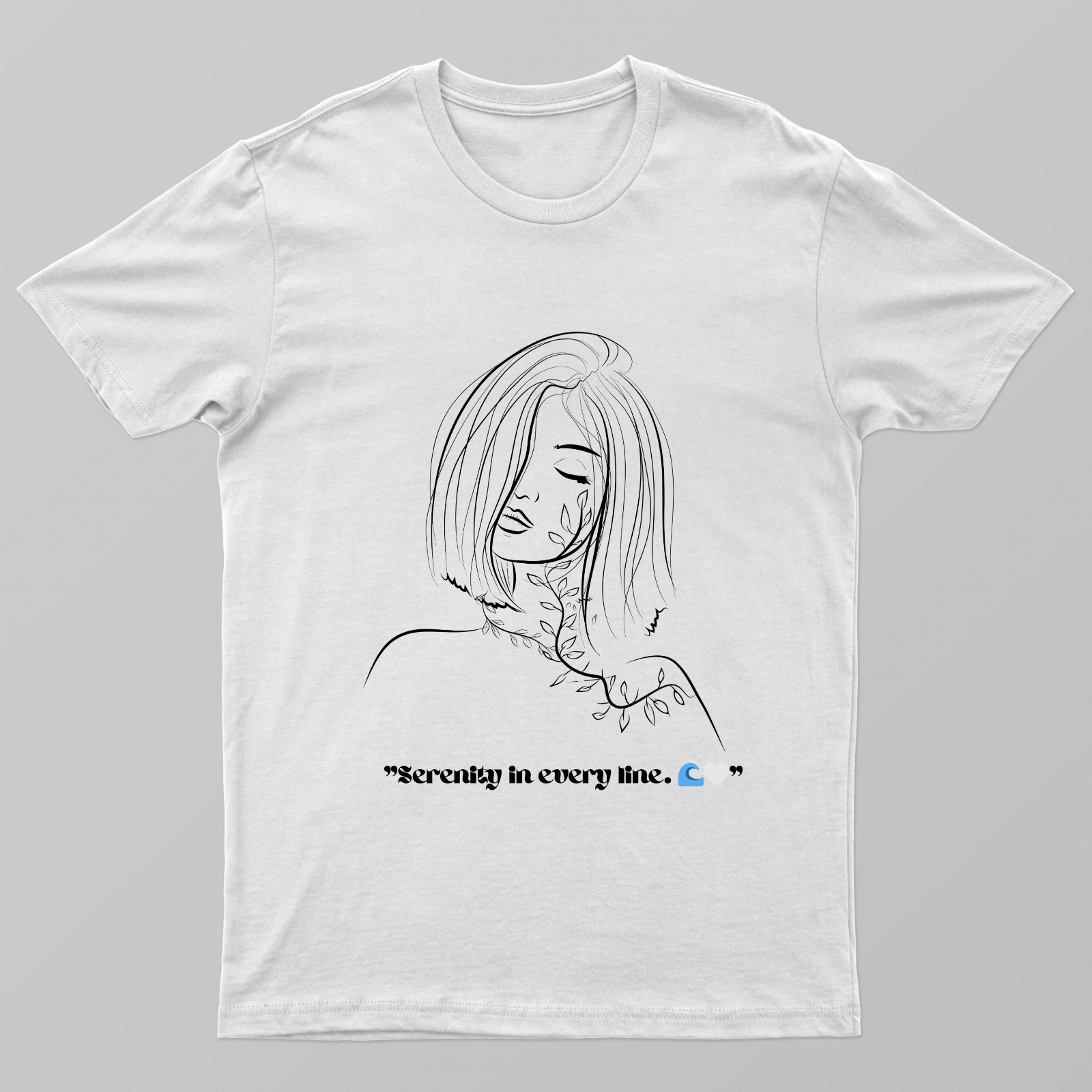 Serenity in the line Unisex T-shirt by @karunya_artistry